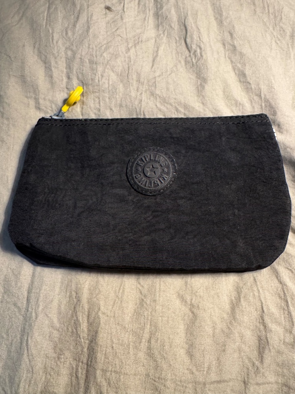 Kipling Black Crinkle Nylon Creativity Large Pouch